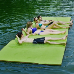 GYMAX 12' X 6' Floating Water Pad Mat 3-Layer Foam Floating Island for Pool Lake