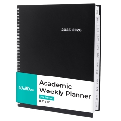 WALLDECA 2025-2026 12-Month Academic Weekly & Monthly Agenda Planner 8.5 X 11 In