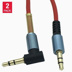 V-MAX 3.5MM Male to Male Extension Aux Audio Coiled Spiral Cable 1.5M