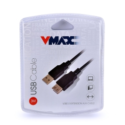 V-MAX USB 2.0 Extension Cable A/a 3M 25021