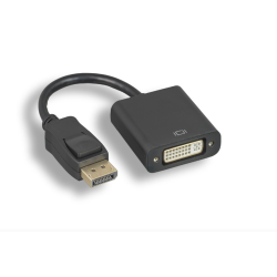 AXIOM Displayport Male to Dvi-I Dual Link Adapter Female Cable - (Dpmdvifk-Ax) In Black