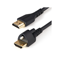STARTECH 2.0 M (78.7 In) HDMI Cable With Locking Screw Male to HDMI Cable With Ethernet Male Cable - (HDmm2Mls) In Black