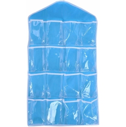 SAGM 16 Pockets Hanging Handbag Organizer Bag Storage Holder Wardrobe Closets Hanger- In Pink