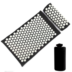 ISTAR Acupressure Mat And Pillow Set Lotus Mat Relax Neck Lower Back Lumbar Great for Muscle Relaxation After Yoga Workout With Travel Bag