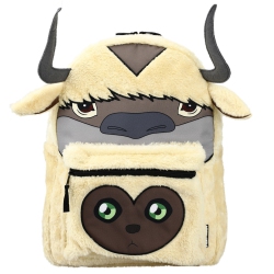 BIOWORLD Avatar Anime Cartoon Appa And Momo Characters Reversible 3D Faux Fur Backpack