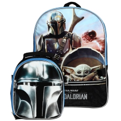 BIOWORLD Star Wars' The Mandalorian Grogu Baby Yoda Backpack Lunch Set