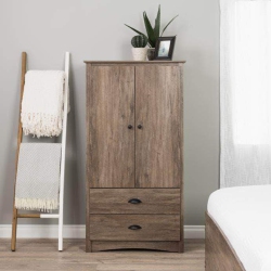 MODUBOX Sonoma 2 Door Armoire - Drifted In Grey