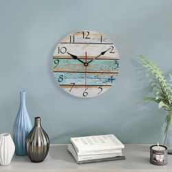 SAVEONMANY Frameless 12" Creative Wooden Wall Clock