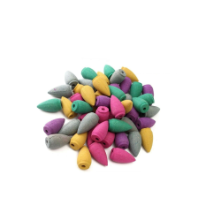 Smoke Tower Cone Backflow Incense Bullet Fragrances Natural Mixed Color (200PCs)