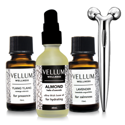 VELLUM WELLNESS Essential Oil Deluxe Sleep Kit for Aroma Diffuser, Sleep, Rest And Relaxation. Multi-Piece Set Of 15 Ml Essential Oils