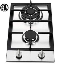 RAMBLEWOOD GREEN Ramblewood Gc2-37P (Lpg/propane Gas) High Efficiency 2 Burner Gas Cooktop, Etl Safety Certified