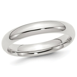GEM AND HARMONY Ladies Comfort Fit 4MM Wedding Band Ring In Sterling In Silver