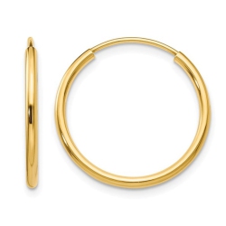 GEM AND HARMONY Small Hoop Earrings In 14K Gold 3/4 (1.50 Mm) In Yellow