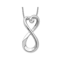 GEM AND HARMONY -Infinite Love- Pendant Necklace In Sterling With Chain In Silver