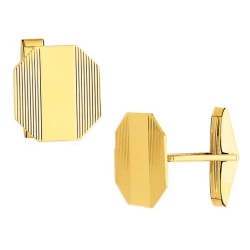 GEM AND HARMONY Mens Cuff Links In 14K Gold In Yellow