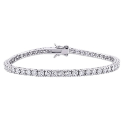 GEM AND HARMONY 5.60 Carat (Ctw) Lab-Created Moissanite Tennis Bracelet In Sterling In Silver