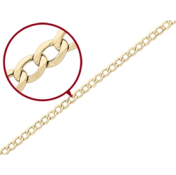 GEM AND HARMONY Curb Link Chain Necklace In 14K Gold 24 Inches (7.00 Mm) In Yellow