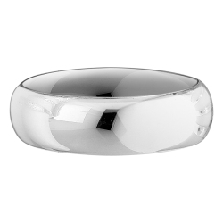 GEM AND HARMONY Hinged Bangle In Rhodium Plated Sterling (20.0Mm) In Silver