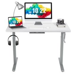 GYMAX 48" Sit to Stand Desk Adjustable Standing Workstation W/ Crank