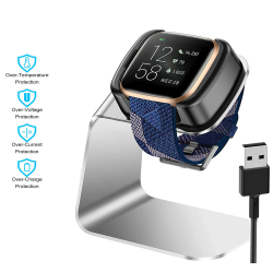 ISTAR Charger Dock Compatible \w Fitbit Versa 2 Charger Stand Charging Cable Dock Station Base Cradle \w 4.5Ft USB Cord Replacement Accessories For