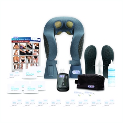 DR-HO'S Neck Pain Pro - Deluxe Package - Includes Neck Pain Pro, Travel Foot Therapy Pads, 18 Regular Body Pads, 6 Large Body Pads, Electrogel