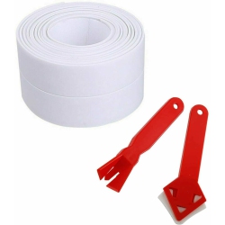 SAG Kitchen Tape Self Caulk Waterproof Sealing Bathtub Tape With 2 Caulking Tools