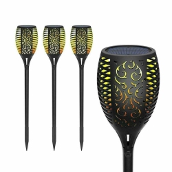4/8x Outdoor 12 LED Solar Torch Flickering Flame Light Garden Waterproof Lamp