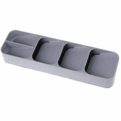 USACANDEAL New Kitchen Drawer Organiser Cutlery Tray Insert Cabinet Utensil Storage Box Ca