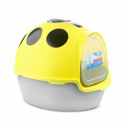 New Hooded Cat House Litter Tray Pan Set- Pet Kitten Toilet Box Comfortable Hand