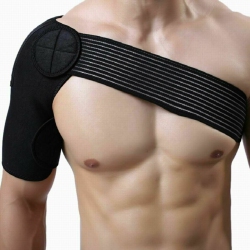 Adjustable Shoulder Brace Support Strap Compression Wrap Pad Belt for Sports