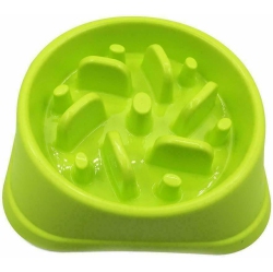SAG Pet Dog Cat Slow Food Healthy Anti Slip Gulp Feed Interactive Travel Dish Bowl