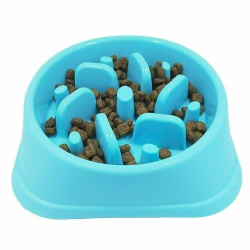 SAG Pet Dog Cat Slow Food Healthy Anti Slip Gulp Feed Interactive Travel Dish Bowl