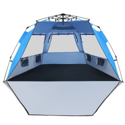 COSTWAY 3-4 Person Easy Pop Up Beach Tent Upf 50+ Portable Sun Shelter