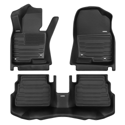 TUXMAT - for Mazda Cx-5 2017-2025 Models - Custom Car Mats - Maximum Coverage, All Weather, Laser Measured - This Full Set Includes 1St And 2Nd Rows