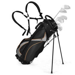 GYMAX Golf Stand Bag Portable Lightweight Golf Carry Club Bag W/ 8-Way Divider