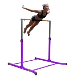 GYMPRO Gymnastics Bar Kip Bar for Kids, Adjustable Height 3 to 5 Ft, Professional Junior Gymnastic Bar for Home, Athletic Horizontal Training Bar For