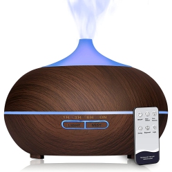 NA 550Ml Essential Oil Diffuser, Ultrasonic Aroma Diffuser \w Smart Remote Control, Aromatherapy Humidifier Fragrant Oil Vaporizer \w 8 Color Led