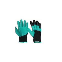 EZONEDEAL Digging Planting Gloves Garden Outdoor Abs Plastic Claws Gardening Gloves In Green