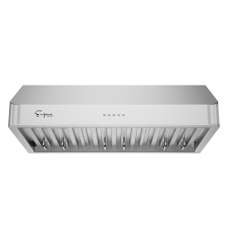 EMPAVA 30 In. 500 Cfm Ducted Under Cabinet Range Hood With Push Button Controls - Dual Sealed Aluminum Motor - Permanent Filters - Led Lights