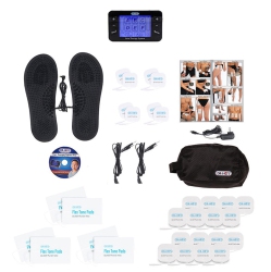 DR-HO'S Pain Therapy System Pro - Deluxe Package - Includes Pain Therapy System Pro, 24 Regular Body Pads, 6 Large Body Pads, Travel Foot Therapy