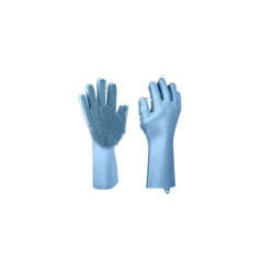 SAG 1 Pair Magic Silicone Dishwashing Scrubber Sponge Rubber Gloves Kitchen Cleaning