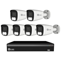 ELDER 4K Security Camera System 8Ch Nvr 1Tb Poe 6-Camera Outdoor, Dual-Light Color Night Vision Spotlight, Listen-In Audio, Smart Home Surveillance