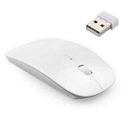 Wireless Mini Optical Sensor Mouse for Laptop PC Black & in White
