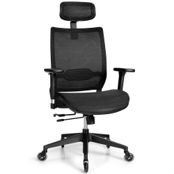 COSTWAY Office Chair Adjustable Mesh Computer Chair With Sliding Seat & Lumbar Support