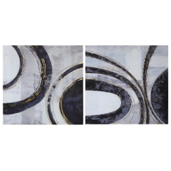 MAISON CONCEPTS Hand Painted Canvas Wall Art (Nebula) (Asstd) - Set Of 2