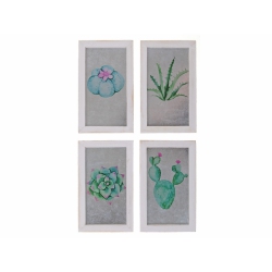 MAISON CONCEPTS Metal Wall Art With Frame (Cactus) (Assorted) - Set Of 4