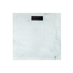 MAISON CONCEPTS Digital Glass Body Scale (Square - Marble) In White