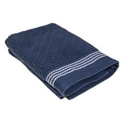 MAISON CONCEPTS Luxury Stitch Bath Towel (30 X 60) (Blue) - Set Of 2