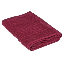 MAISON CONCEPTS Basketweave Bath Towel (27 X 50) (Burgundy) - Set Of 2