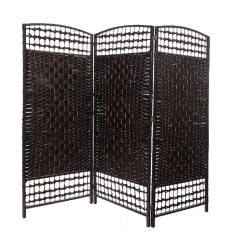 MAISON CONCEPTS 3 Panel Woven Bamboo Screen (Basketweave)